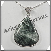 SERAPHINITE - Pendentif Argent - Goutte - 45x35 mm - W009