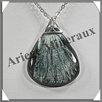 SERAPHINITE - Pendentif Argent - Goutte - 40x30 mm - W010