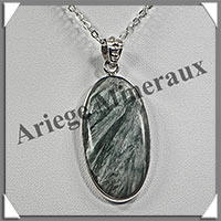 SERAPHINITE - Pendentif Argent - Ovale - 35x18 mm - W011
