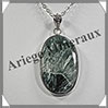 SERAPHINITE - Pendentif Argent - Ovale - 35x20 mm - W012 Russie