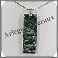 SERAPHINITE - Pendentif Argent - Rectangle - 52x18 mm - W024
