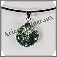 SERAPHINITE - Pendentif Argent - Rond - Diamtre : 19 mm - W025