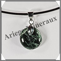 SERAPHINITE - Pendentif Argent - Rond - Diamtre : 15 mm - W026