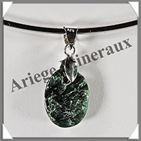 SERAPHINITE - Pendentif Argent - Ovale - 17x12 mm - W027