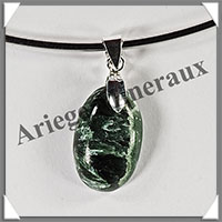 SERAPHINITE - Pendentif Argent - Ovale - 20x12 mm - W028