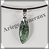 SERAPHINITE - Pendentif Argent - Ovale Bipointe - 22x8 mm - W030 Russie
