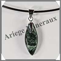 SERAPHINITE - Pendentif Argent - Ovale Bipointe - 25x9 mm - W031