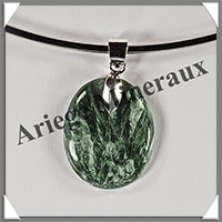 SERAPHINITE - Pendentif Argent - Ovale - 24x20 mm - W033