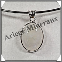 SPECTROLITE (Pierre de Lune Bleue) - Pendentif Argent - Ovale - 25x20 mm - W004
