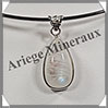 SPECTROLITE (Pierre de Lune Bleue) - Pendentif Argent - Goutte - 25x15 mm - W005 Brsil