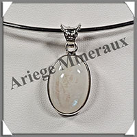 SPECTROLITE (Pierre de Lune Bleue) - Pendentif Argent - Ovale - 25x18 mm - W006