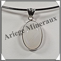 SPECTROLITE (Pierre de Lune Bleue) - Pendentif Argent - Ovale - 28x18 mm - W008