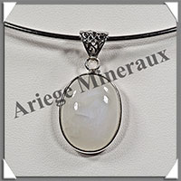 SPECTROLITE (Pierre de Lune Bleue) - Pendentif Argent - Ovale - 25x20 mm - W009