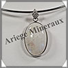 SPECTROLITE (Pierre de Lune Bleue) - Pendentif Argent - Ovale - 31x21 mm - W010 Brsil
