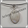 SPECTROLITE (Pierre de Lune Bleue) - Pendentif Argent - Ovale - 31x24 mm - W011 Brsil