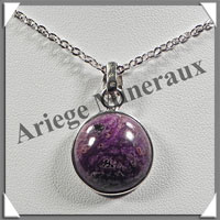 SUGILITE - Pendentif Argent - Rond - Diamtre : 15 mm - W001