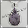 SUGILITE - Pendentif Argent - Goutte - 42x25 mm - W003 Afrique du Sud
