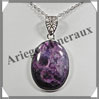 SUGILITE - Pendentif Argent - Ovale - 35x25 mm - W004 Afrique du Sud