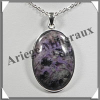 SUGILITE - Pendentif Argent - Ovale - 40x28 mm - W005
