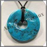 TURQUOISE (Vritable) - Pendentif Donut 45 mm - A045