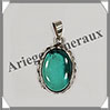 TURQUOISE (Vritable) - Pendentif Argent - Ovale - 20x16 mm - P002 Npal