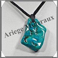 TURQUOISE (Vritable) - Pendentif - Free Form - 40x25x8 mm - V002