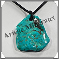 TURQUOISE (Vritable) - Pendentif - Free Form - 50x40x5 mm - V005