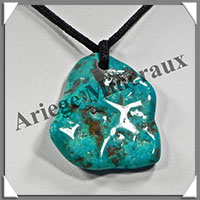 TURQUOISE (Vritable) - Pendentif - Free Form - 50x40x5 mm - V005