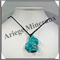 TURQUOISE (Vritable) - Pendentif - Free Form - 50x35x6 mm - V007