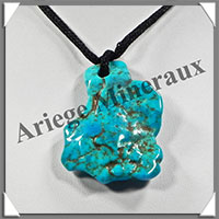 TURQUOISE (Vritable) - Pendentif - Free Form - 50x35x6 mm - V007