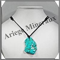 TURQUOISE (Vritable) - Pendentif - Free Form - 50x40x5 mm - V009