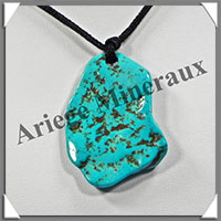 TURQUOISE (Vritable) - Pendentif - Free Form - 50x40x5 mm - V009