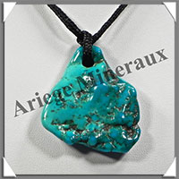 TURQUOISE (Vritable) - Pendentif - Free Form - 45x35x7 mm - V010