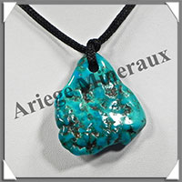 TURQUOISE (Vritable) - Pendentif - Free Form - 45x35x7 mm - V010