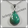 TURQUOISE (Vritable) - Pendentif Argent - Goutte - 24x17 mm - W001 Tibet