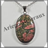 UNAKITE - Pendentif Argent - Ovale - 35x25 mm - W001 USA