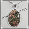 UNAKITE - Pendentif Argent - Ovale - 36x25 mm - W004 USA