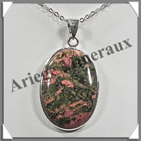 UNAKITE - Pendentif Argent - Ovale - 36x25 mm - W004