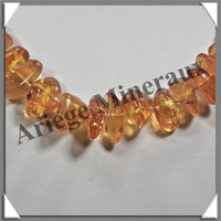 AMBRE - Sautoir Baroque - Gros Morceaux - Caramel - 68 cm - M001