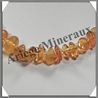 AMBRE - Sautoir Baroque - Gros Morceaux - Caramel - 68 cm - M001