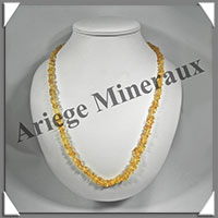 AMBRE - Sautoir Baroque - Petits Morceaux - Citron - 66 cm - L010