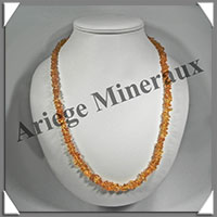 AMBRE - Sautoir Baroque - Petits Morceaux - Caramel Clair - 66 cm - L011