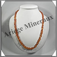 AMBRE - Sautoir Baroque - Petits Morceaux - Caramel - 68 cm - L016