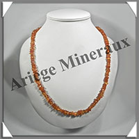 AMBRE - Sautoir Baroque - Petits Morceaux - Caramel - 68 cm - L018