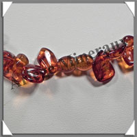 AMBRE - Sautoir Nuggets - Gros Morceaux - Caramel Fonc - 60 cm - L002