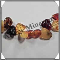 AMBRE - Sautoir Nuggets - Gros Morceaux - Multicolore - 60 cm - L004