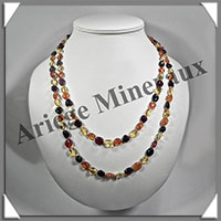 AMBRE - Sautoir - Perles Baroques 10  12 mm - 3 Couleurs - 140 cm - L001