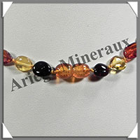 AMBRE - Sautoir - Perles Baroques 8  10 mm - 3 Couleurs - 140 cm - L002