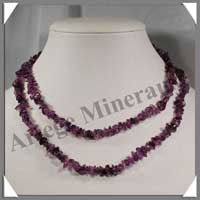 AMETHYSTE Uruguay - Sautoir Baroque - 90 cm - C31110