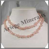 QUARTZ ROSE - Sautoir Baroque - 80 cm - C31092